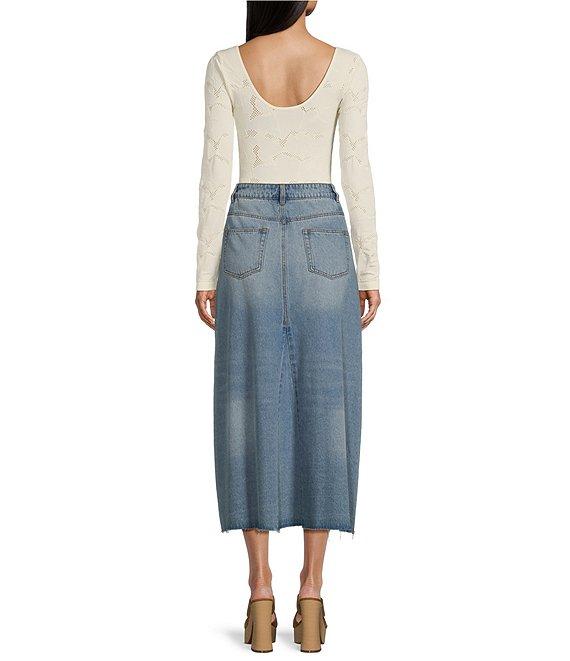 C&V Chelsea & Violet Knit Long Sleeve Texture Bodysuit Product Image