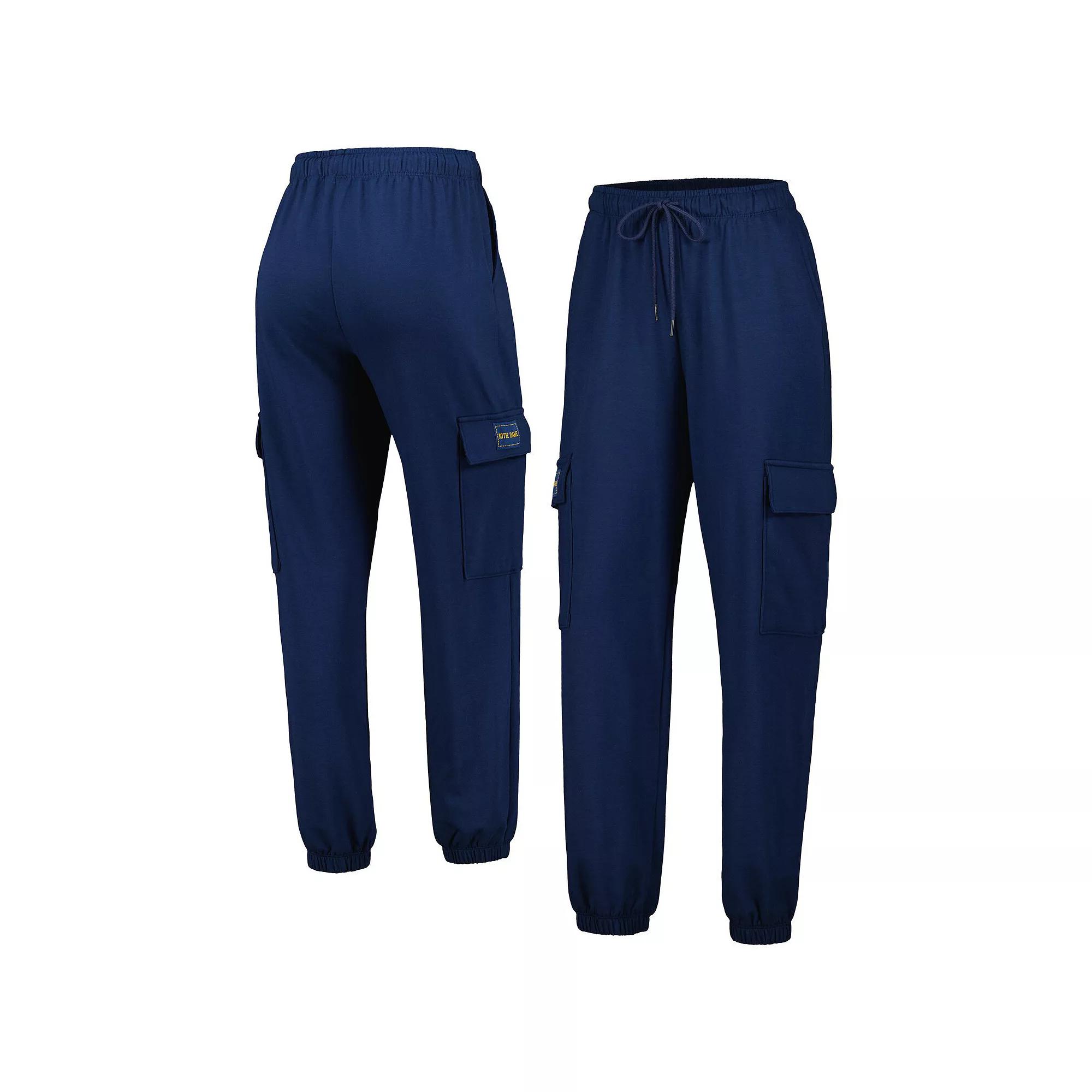 Women's Lusso Navy Notre Dame Fighting Irish Mellie Cargo Pants, Size: Medium, Blue Product Image
