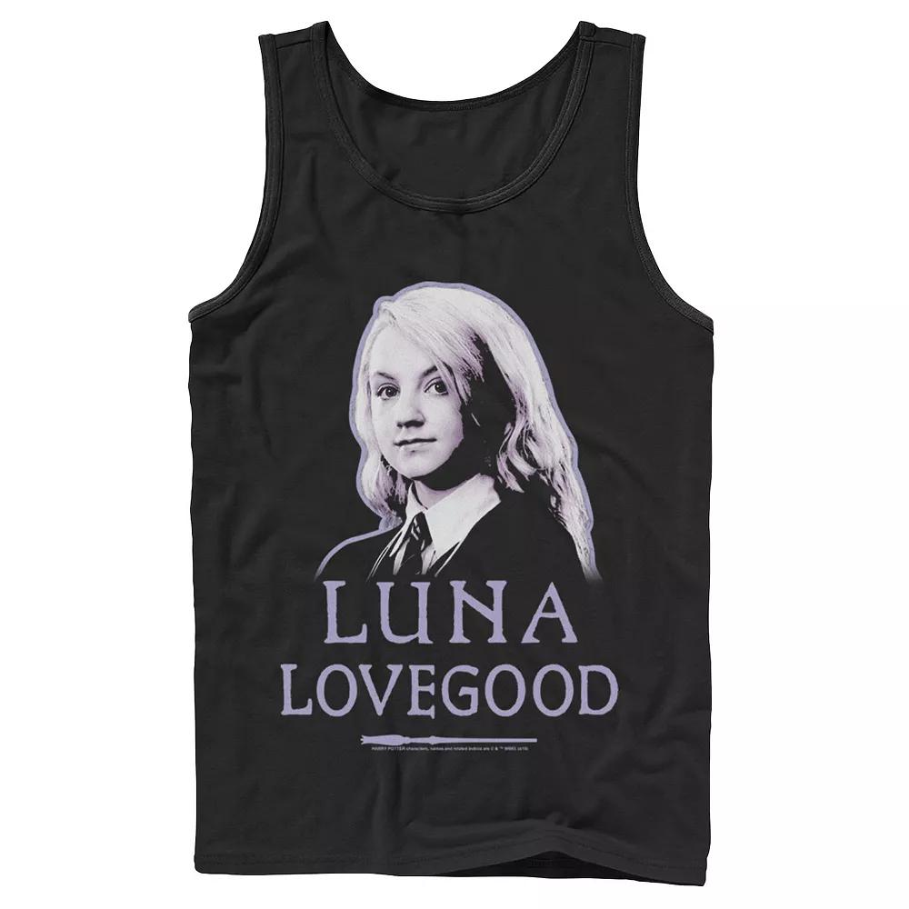 Men's Harry Potter Luna Lovegood Character Portrait Graphic Tank Top, Size: XL, Black Product Image