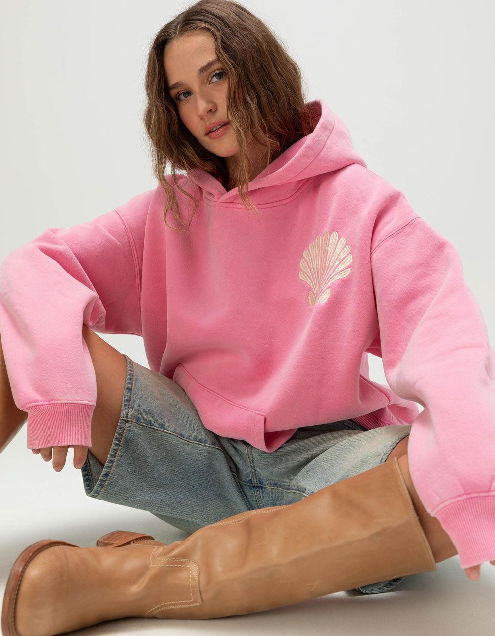 MALIBU SKYYE Sunny Surf Womens Hoodie - PINK Product Image