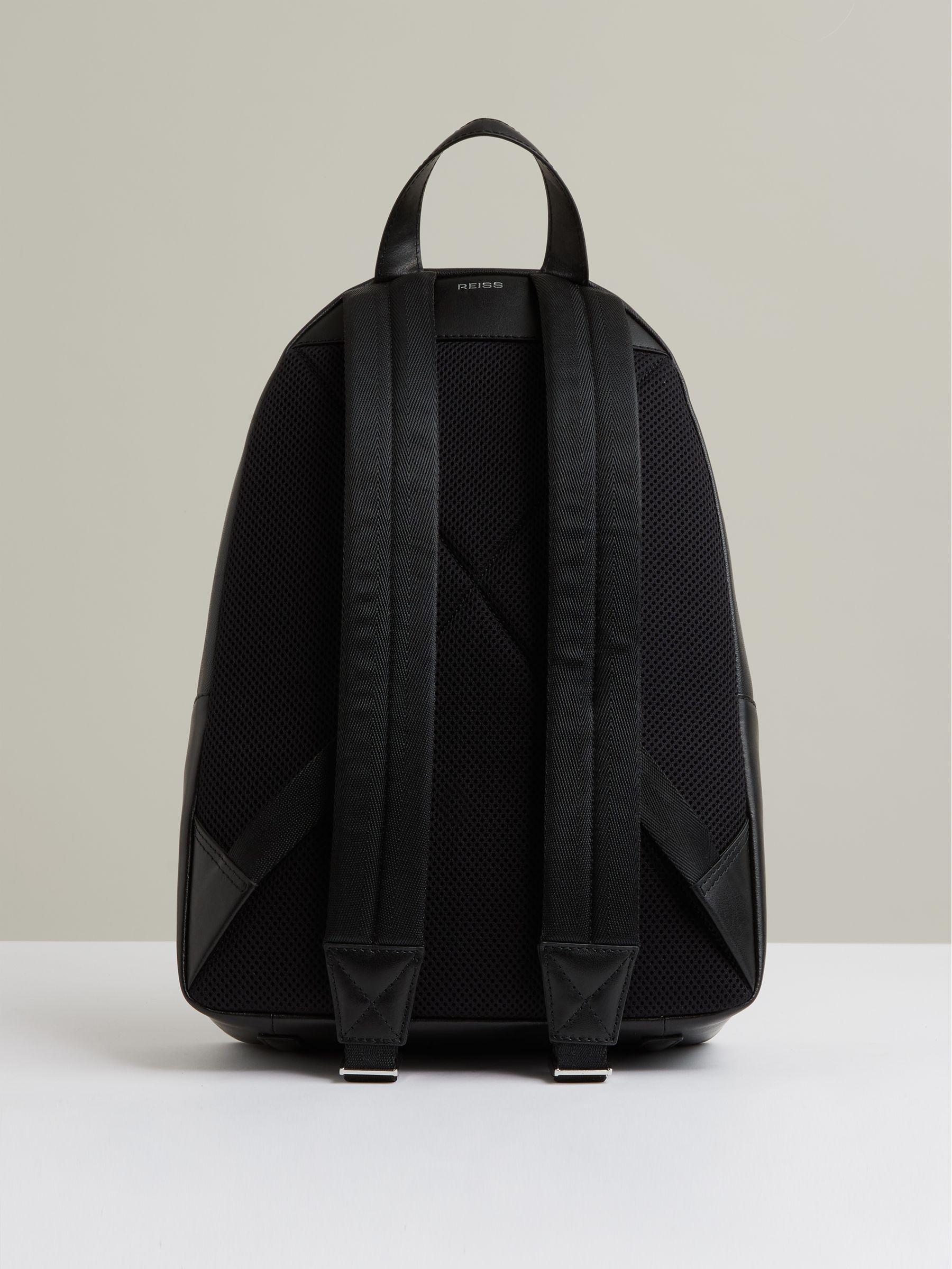 Micro-Grain Leather Backpack in Black Product Image