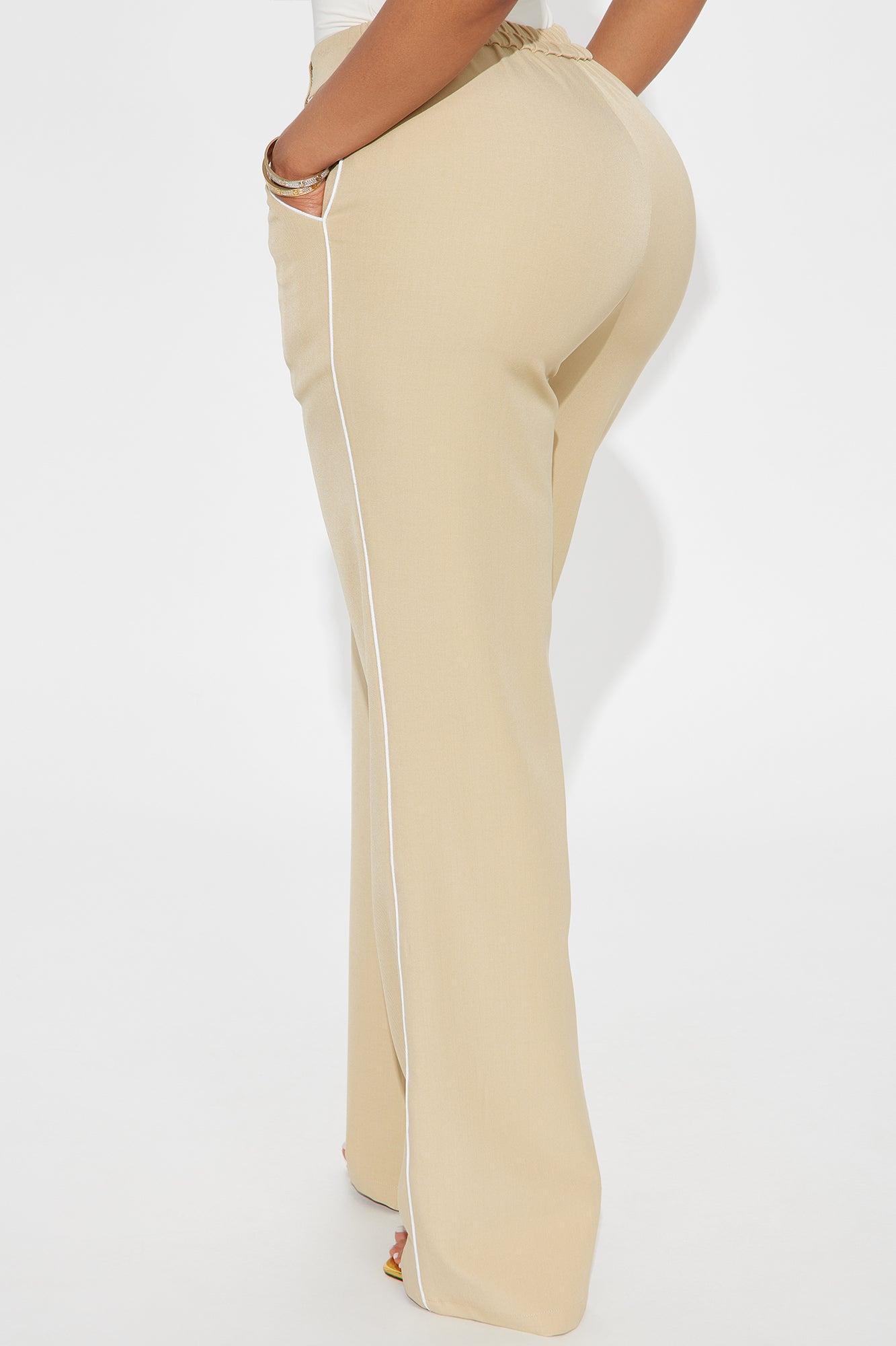 Camryn Wide Leg Trouser Pant - Khaki Female Product Image