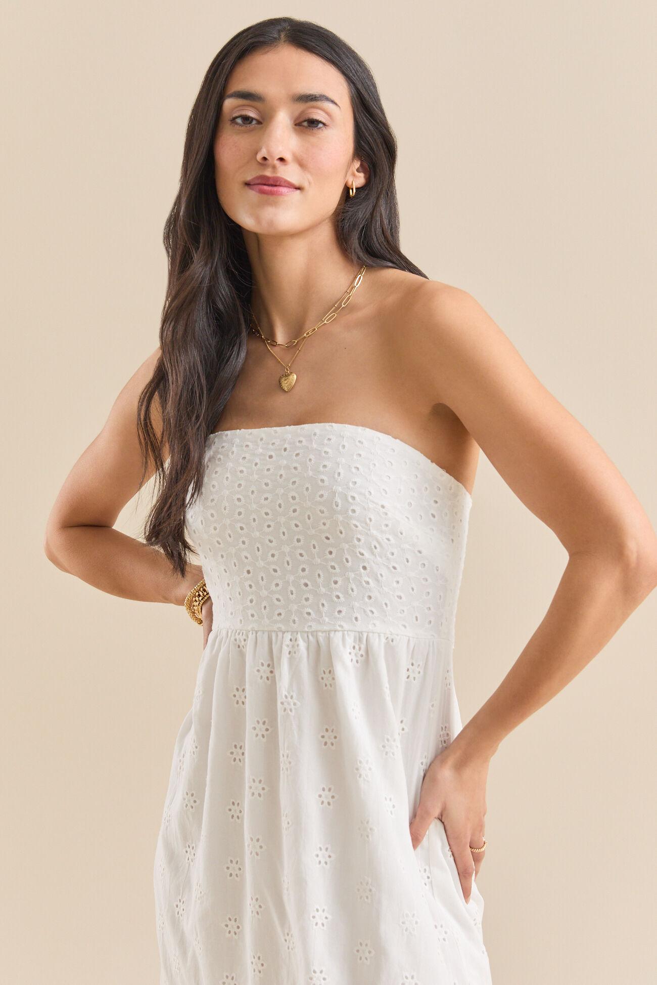 Kylee Eyelet Midi Dress Product Image