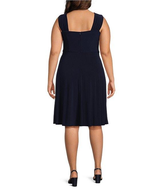 Le Bos Plus Size Embroidered Sequin Jacket Dress Product Image