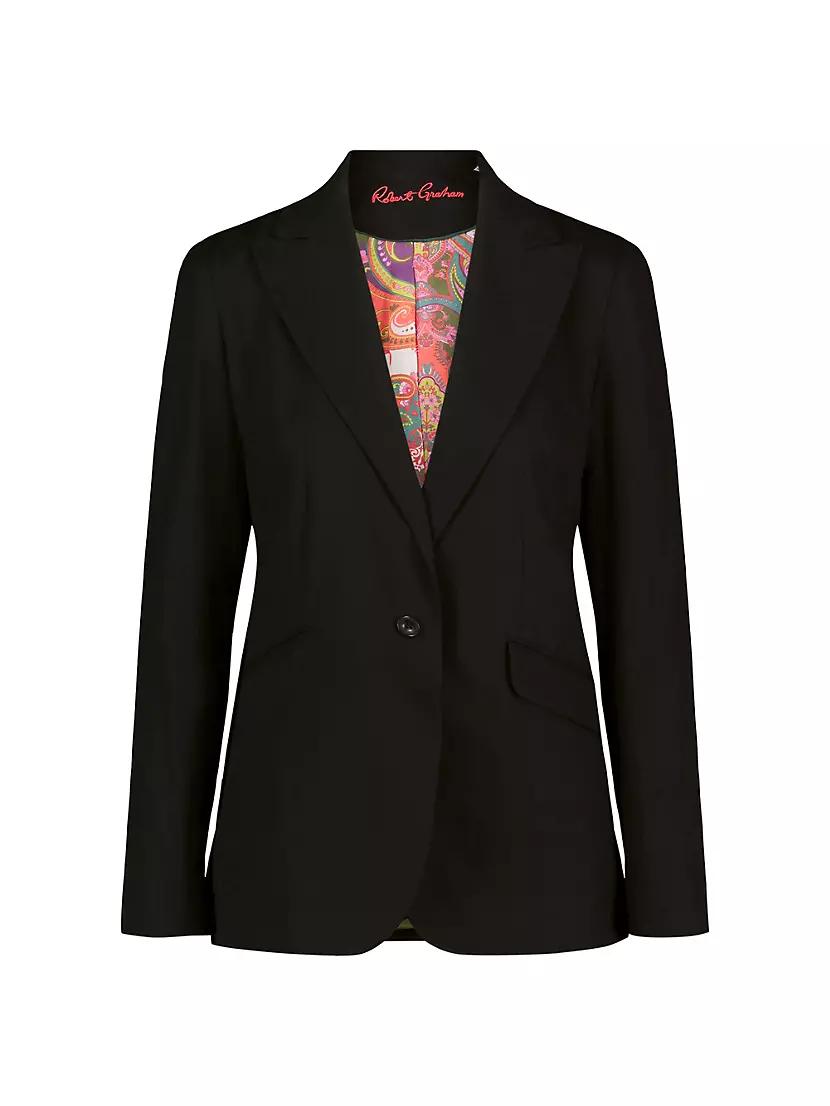 Womens Penelope Jacquard Single-Breasted Jacket Product Image