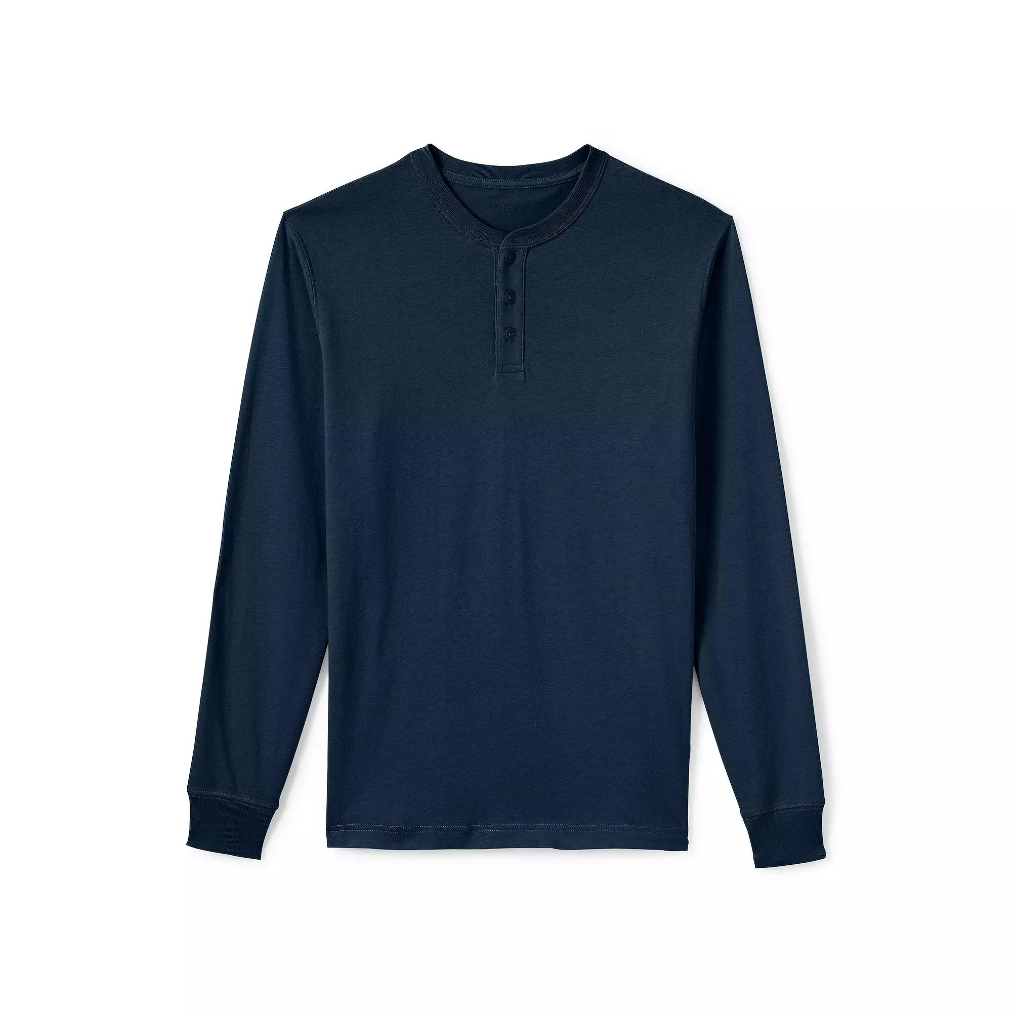 Big & Tall Lands' End Super-T Henley, Men's,  Product Image