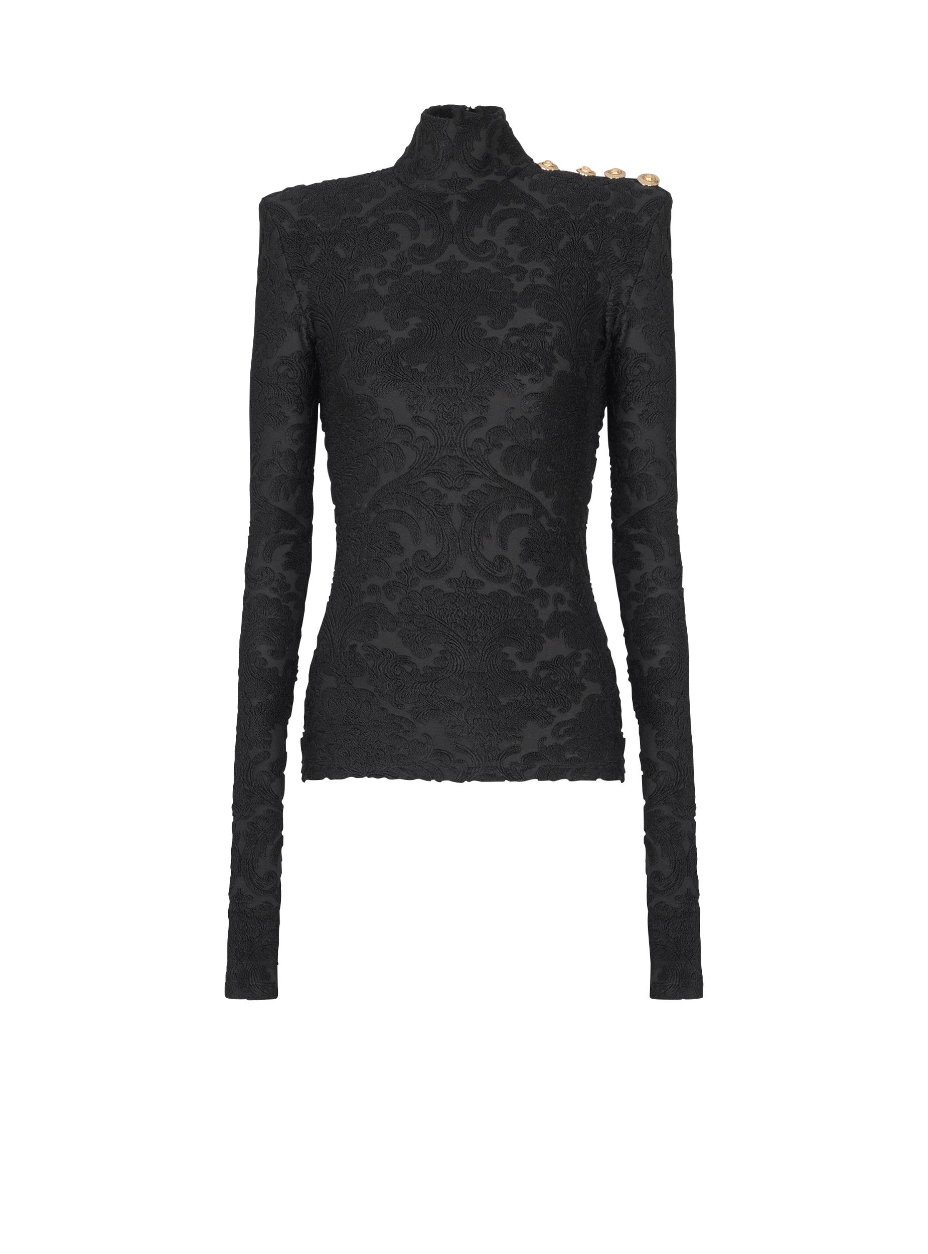 Baroque pattern long-sleeved top Product Image