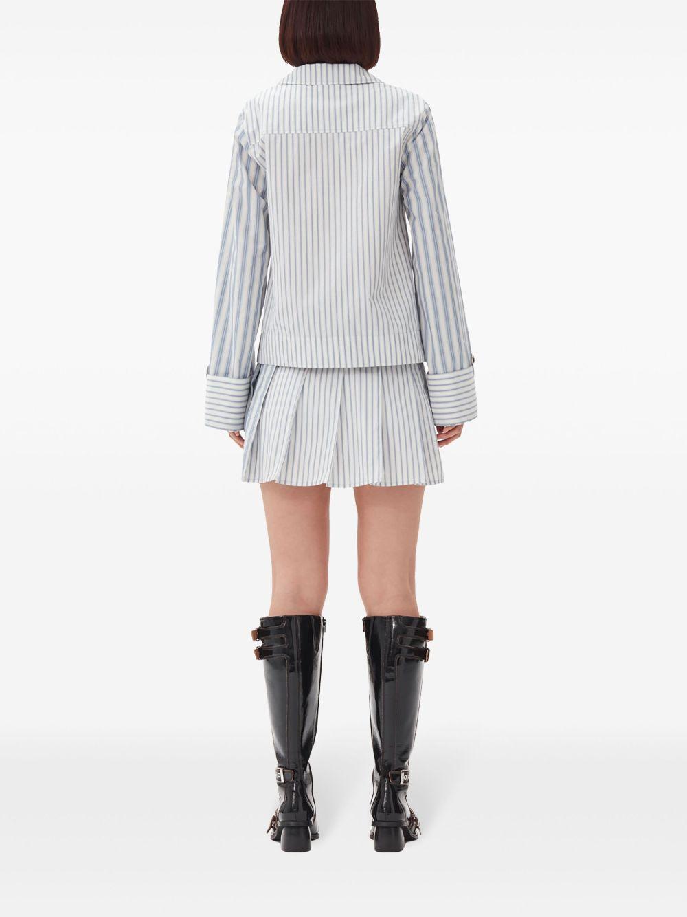 stripe-print cropped poplin shirt Product Image