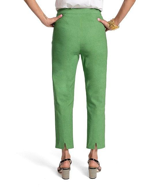 FRANCES VALENTINE Lucy Stretch Woven High Rise Slim Leg Trouser Pants Product Image