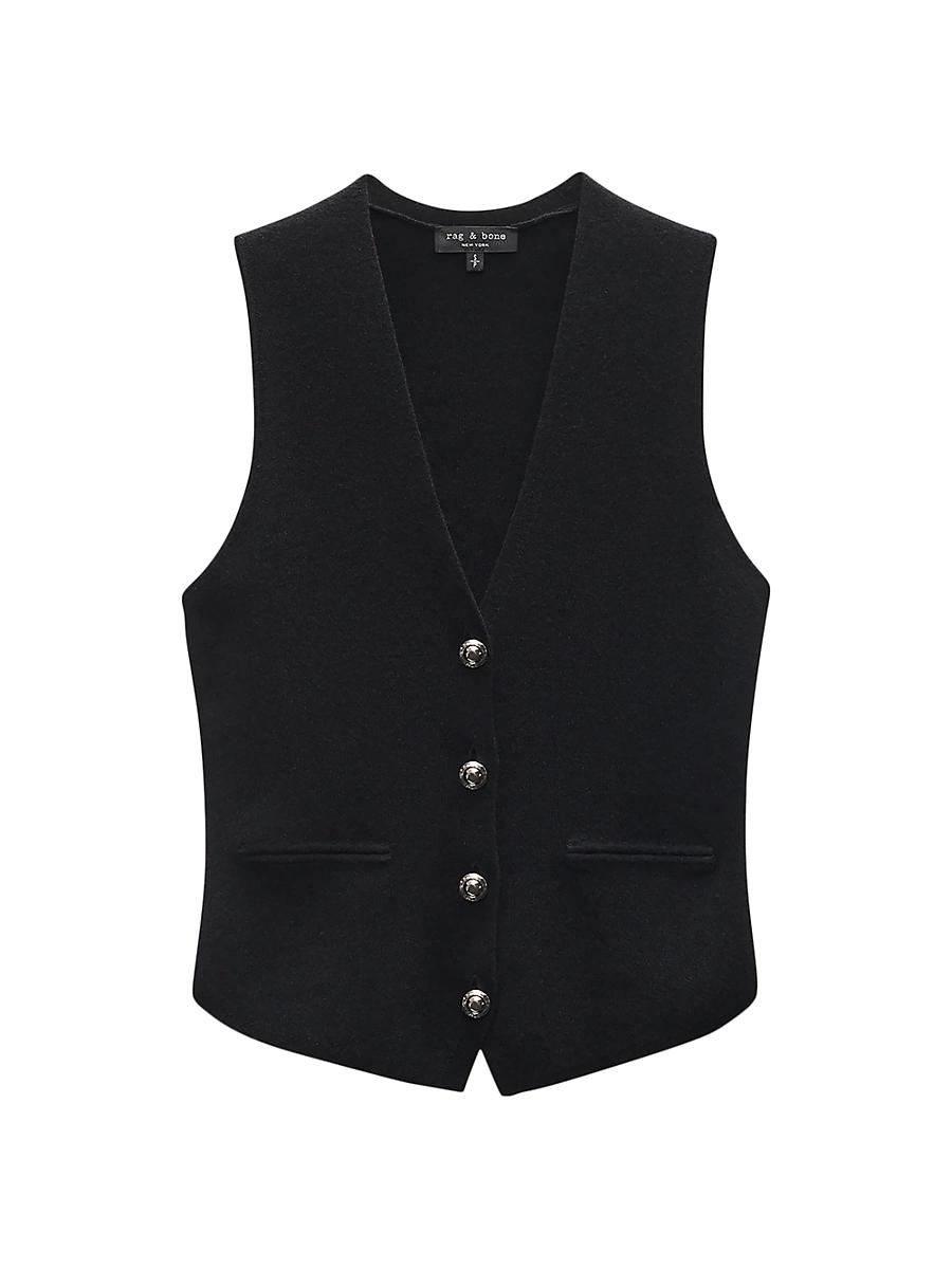 Womens Ella Wool-Blend Button-Front Vest Product Image