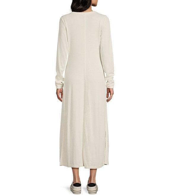 C&V Chelsea & Violet Long Sleeve Henley Maxi Dress Product Image