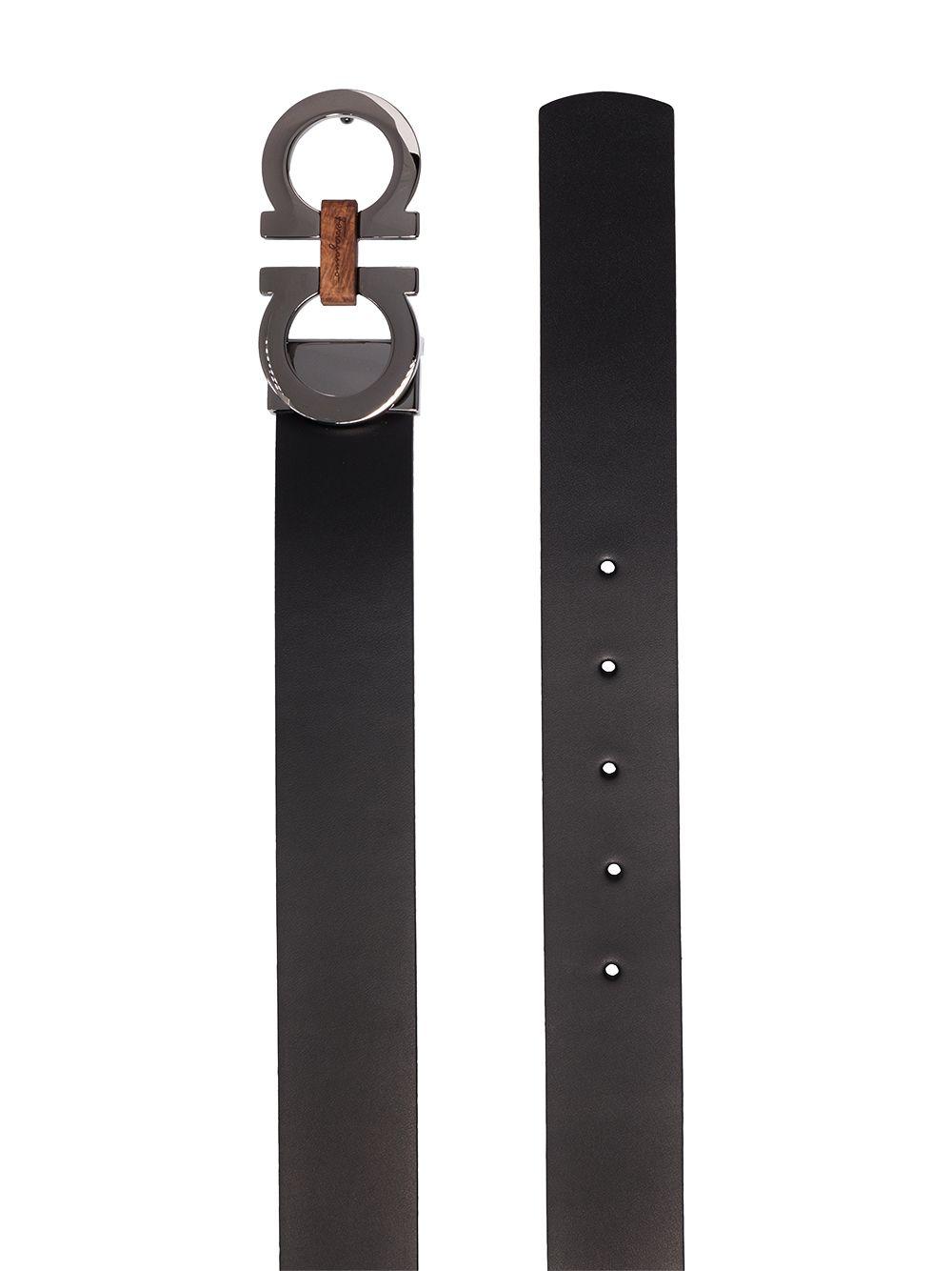 Gancini reversible leather belt Product Image
