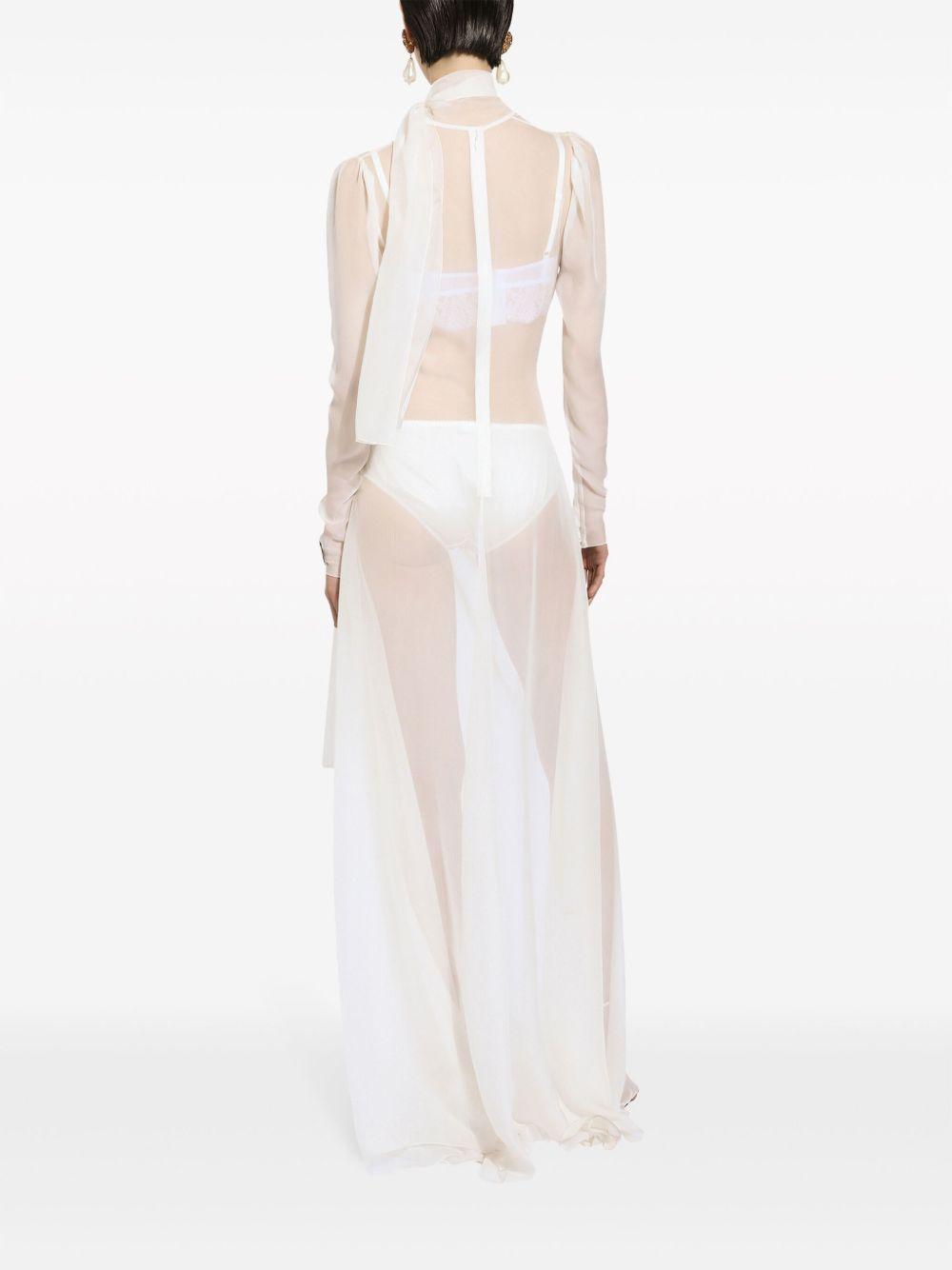 sheer silk maxi dress Product Image