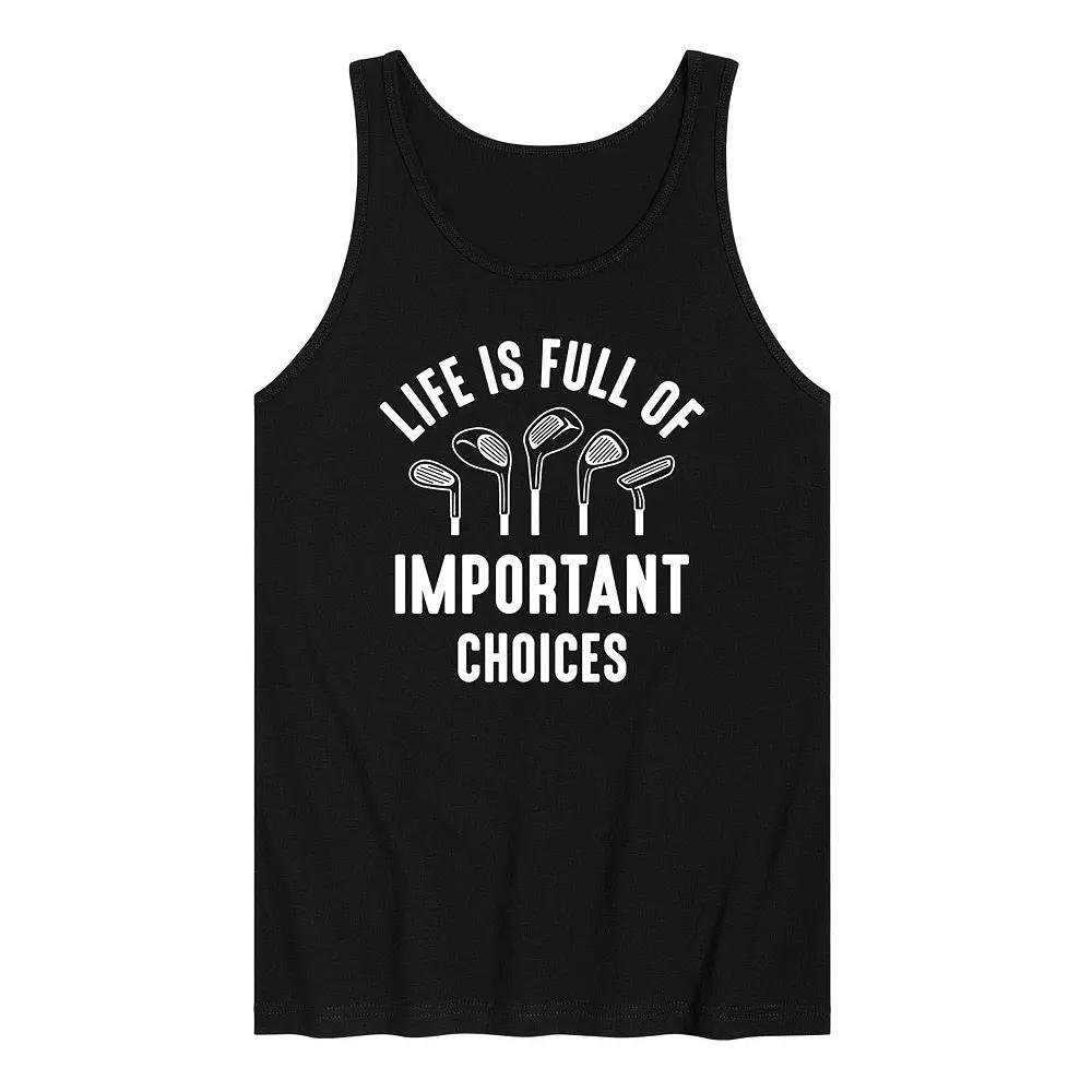Men's Life Is Full Of Important Choices Tank Top,  Product Image