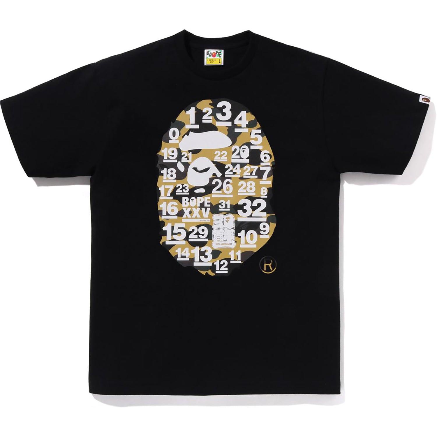 A BATHING APE 32ND ANNIV. 1ST CAMO BIG APE HEAD TEE MENS Male Product Image