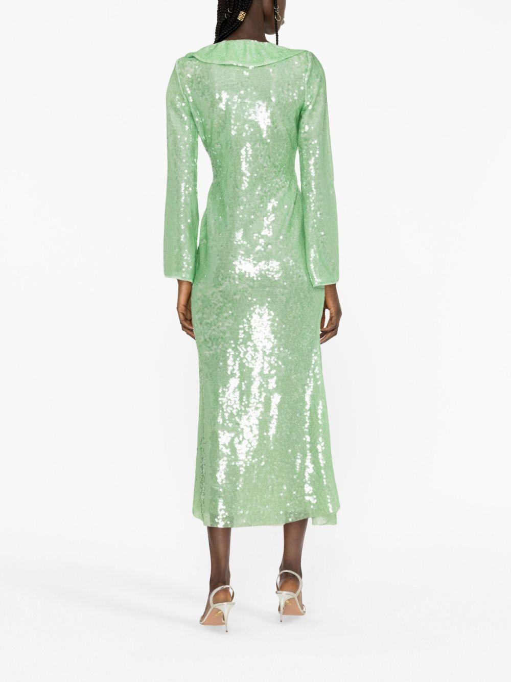 sequin-embellished V-neck midi dress Product Image