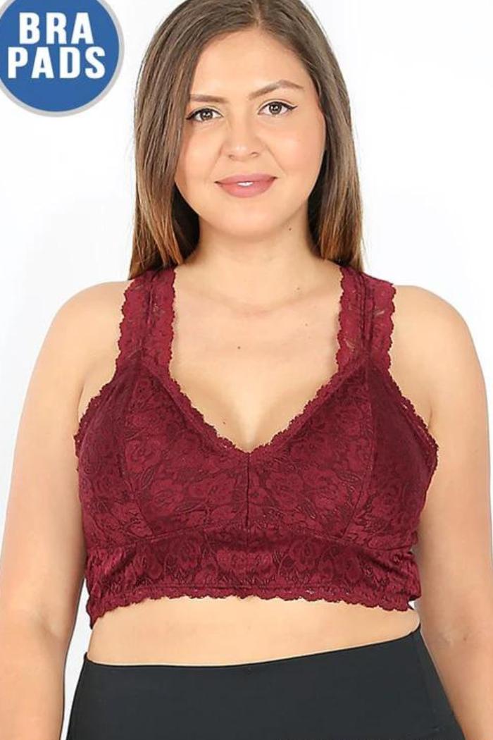 Plus Sized Stretch Lace Bra Product Image