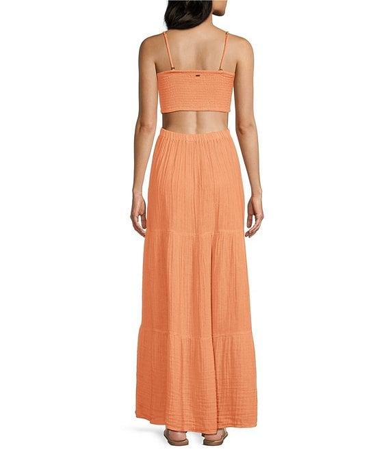 Rip Curl Premium Surf Strapless Open Cut Out Back Maxi Dress Product Image