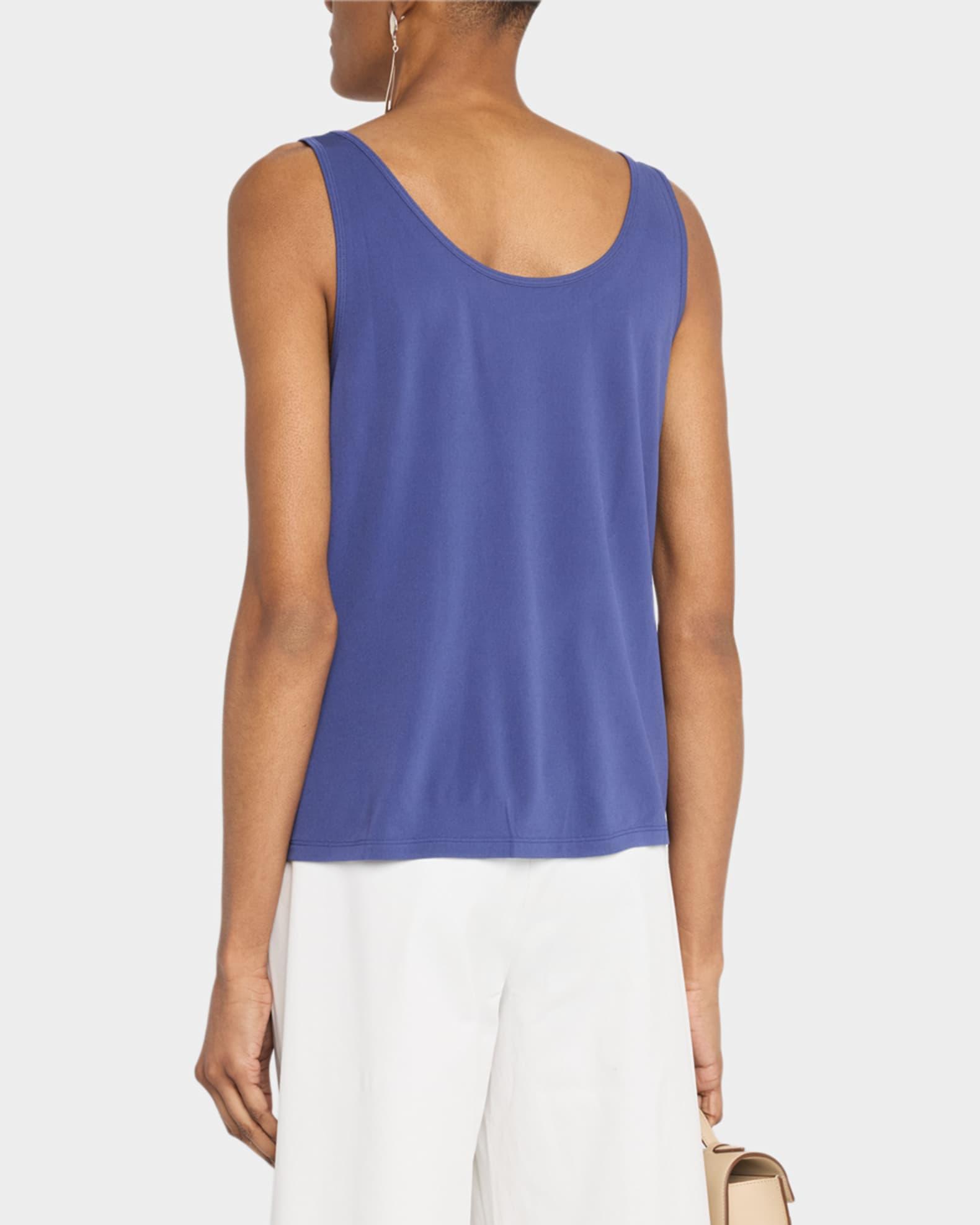 Scoop-Neck Stretch Silk Jersey Tank Product Image