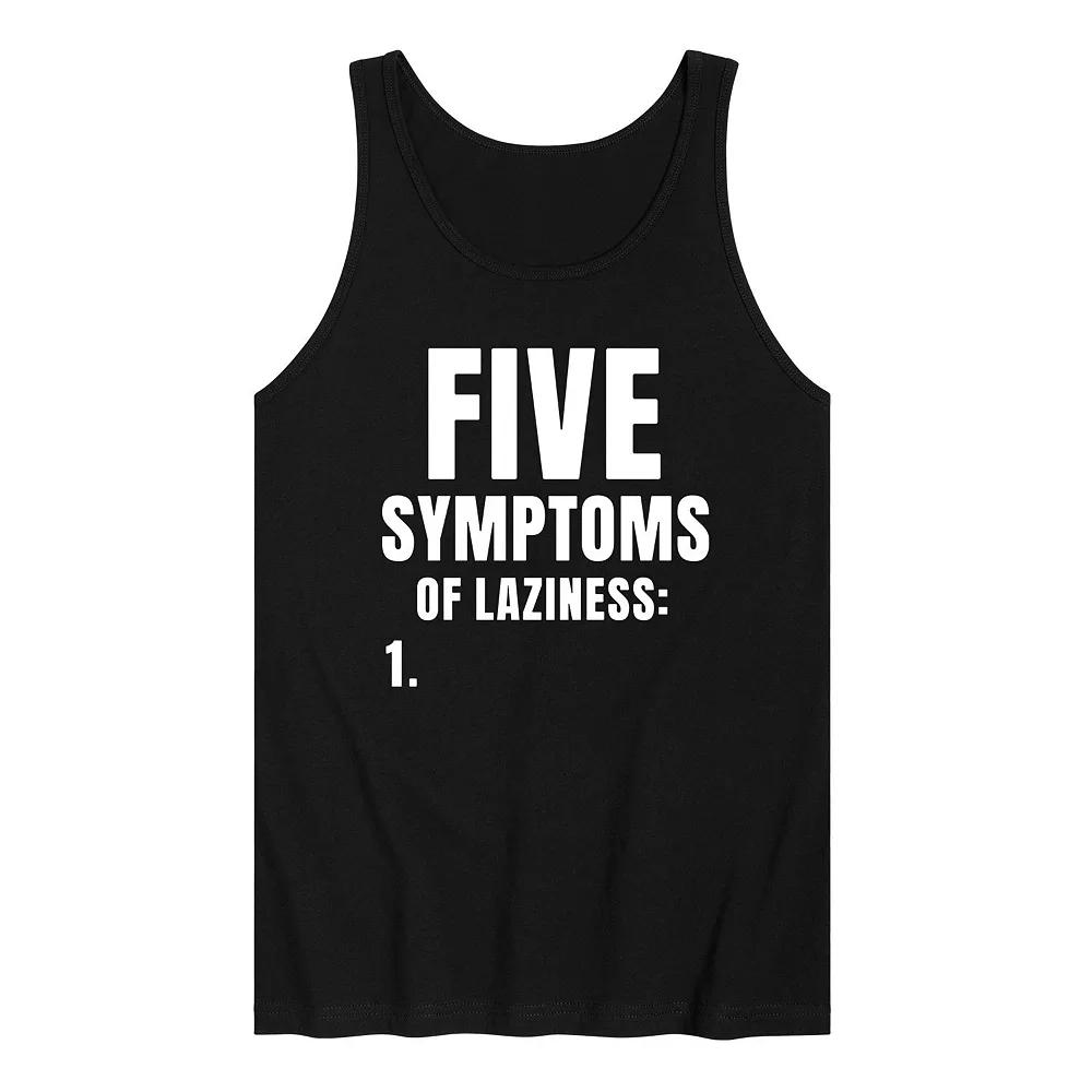 Men's Symptoms Of Laziness Tank Top,  Product Image