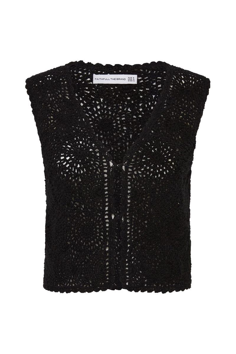 Alejandreas Handmade Crochet Vest Black - Final Sale Product Image