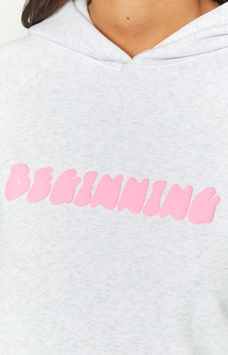 Beginning Grey Marl Bubble Hoodie Product Image