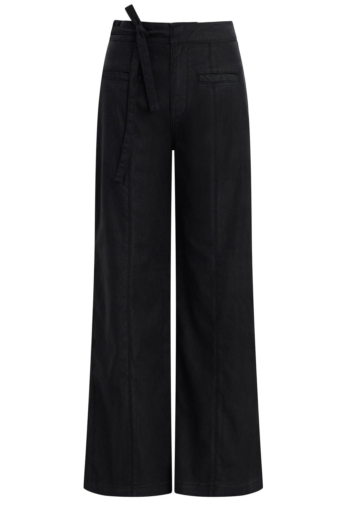 Tie Waist Pintucked Trouser Pant Female Product Image
