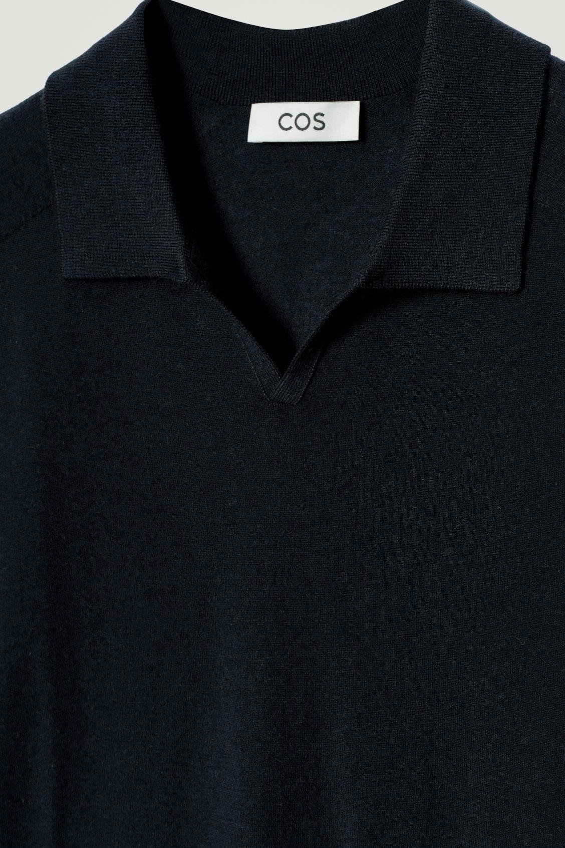 OPEN-COLLAR CASHMERE POLO SHIRT Product Image