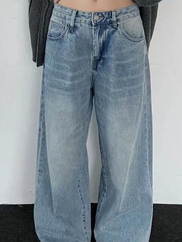 Straight And Loose, Slimming And Wide-Legged Boyfriend Jeans Product Image