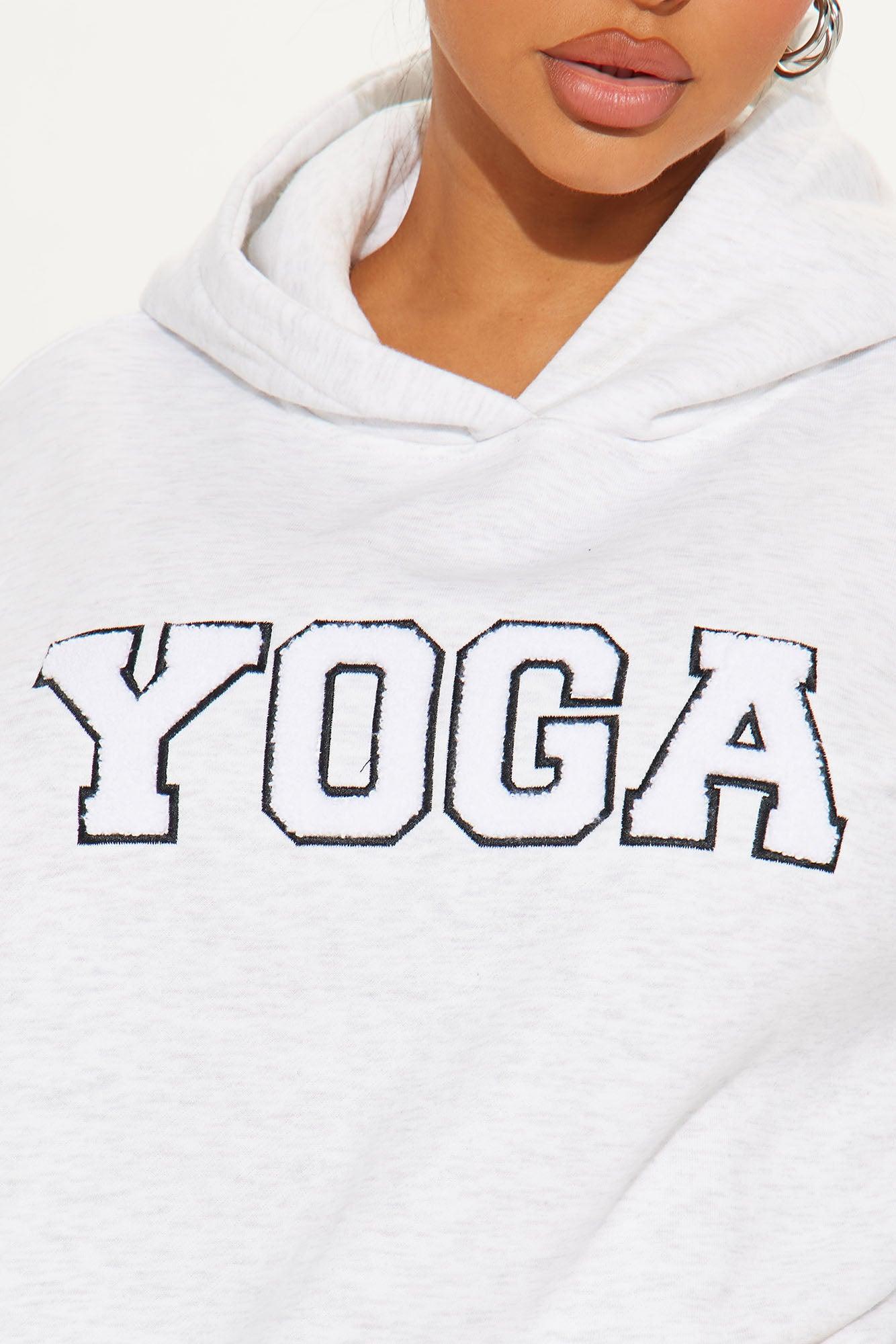 Yoga Fleece Sweatsuit Set - Heather Grey Product Image