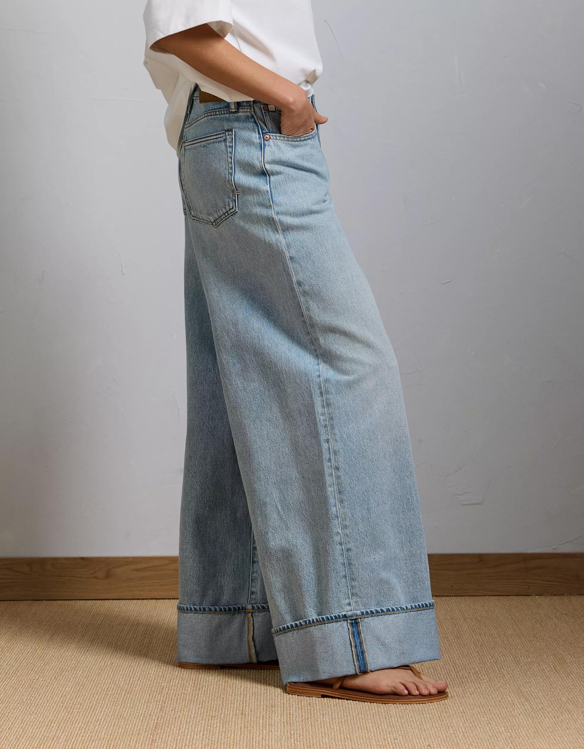 AE77 Premium Super Wide Cuffed Jean Product Image