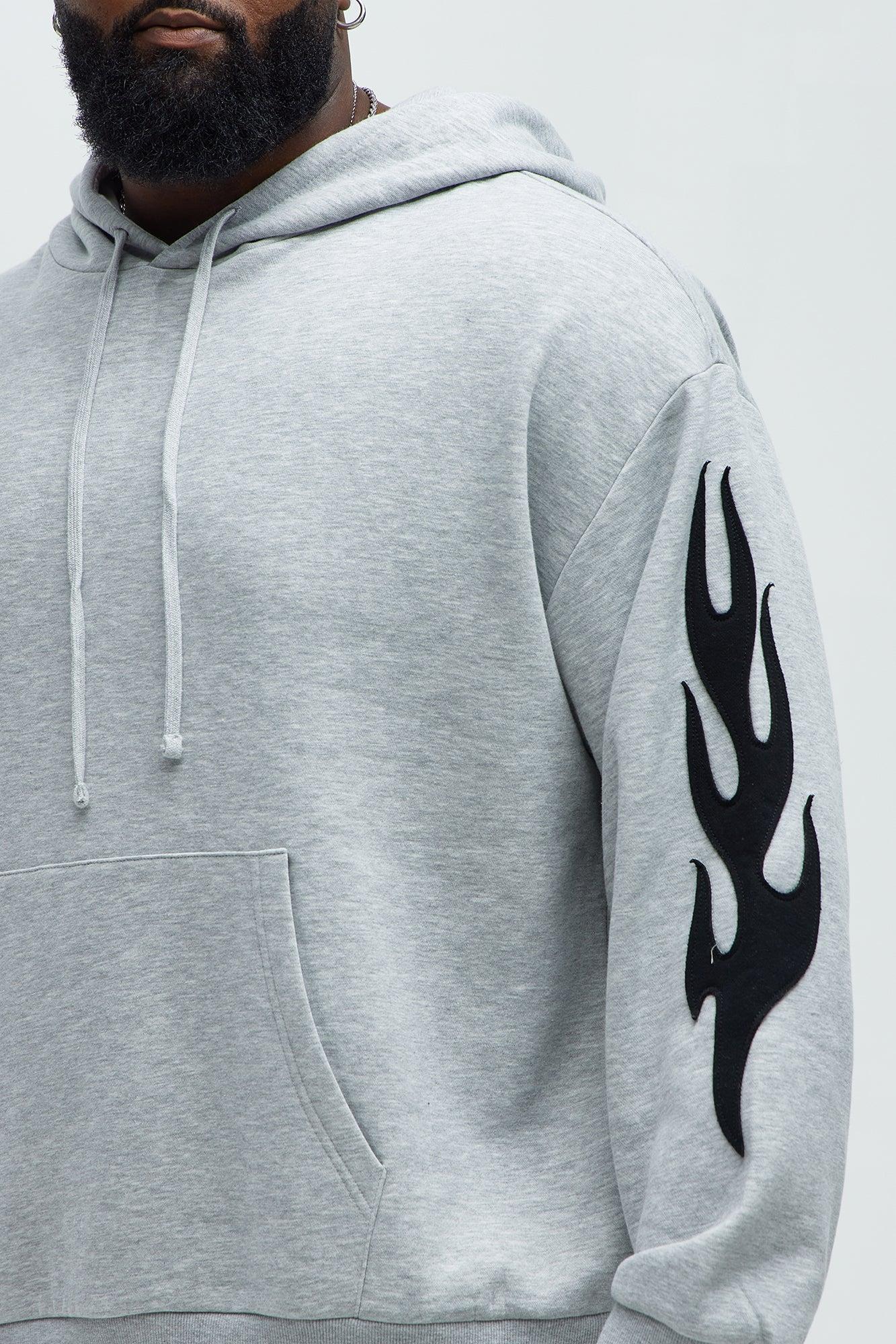 Flame Time Tyson Hoodie - Heather Grey Product Image