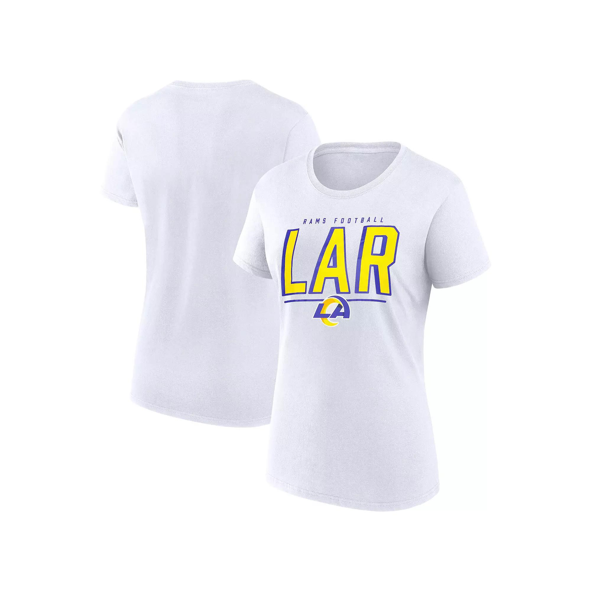 Women's Fanatics White Los Angeles Rams Cheerleader T-Shirt,  Product Image