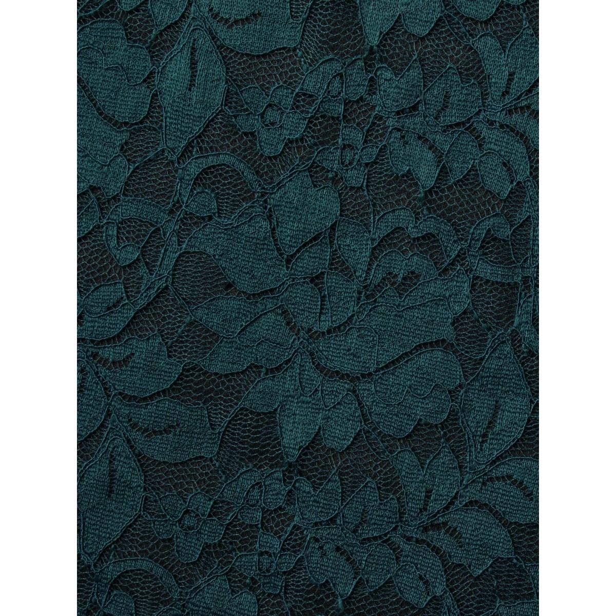 Plus Size DarkGreen Sheer Lace Irregular Sleeve Lined Shirt Women Romantic Long Sleeve Round Neck Elegant Blouses BloomChic 30/6X Product Image