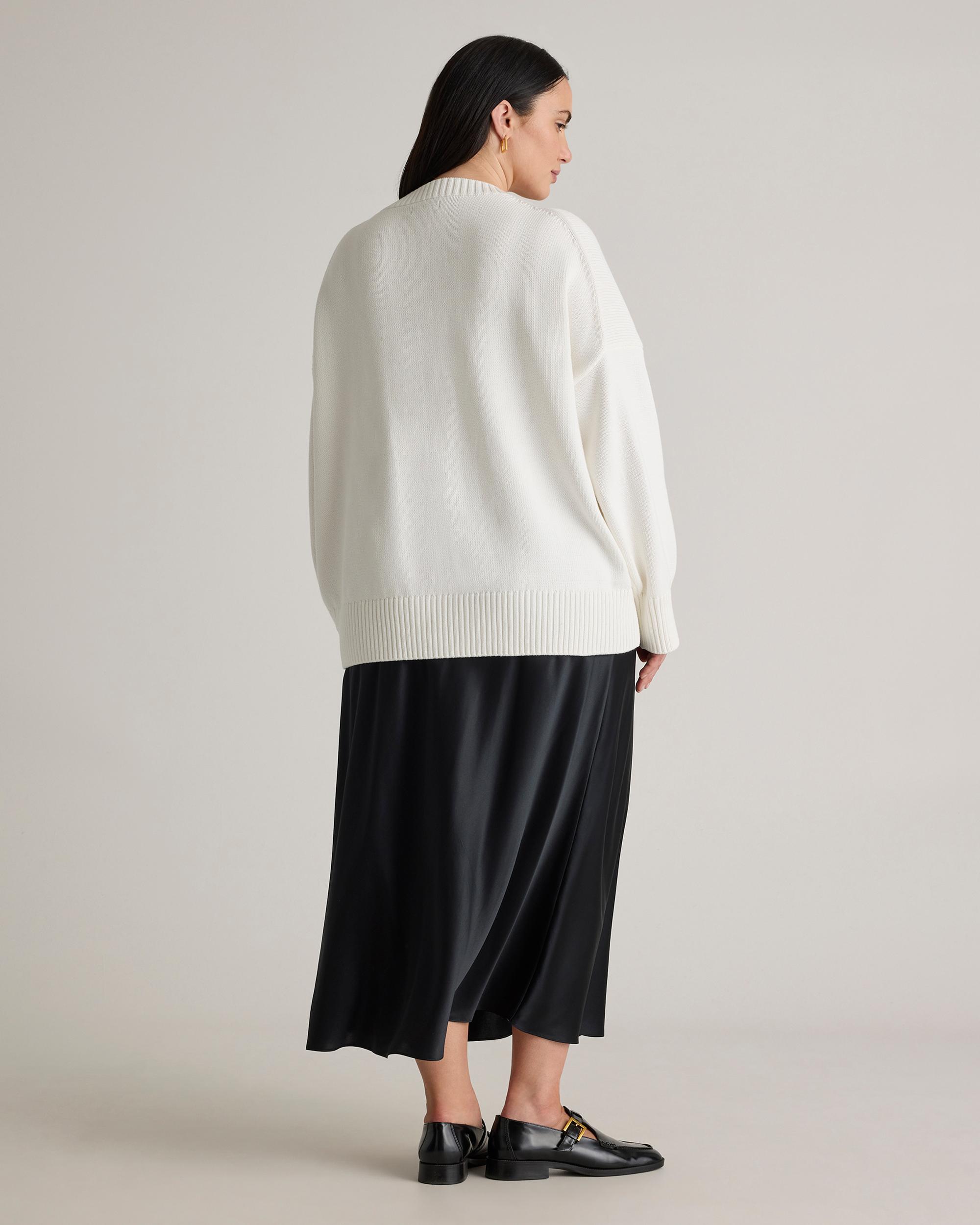 Quince | Women's Boyfriend Crew Sweater Organic Cotton Product Image