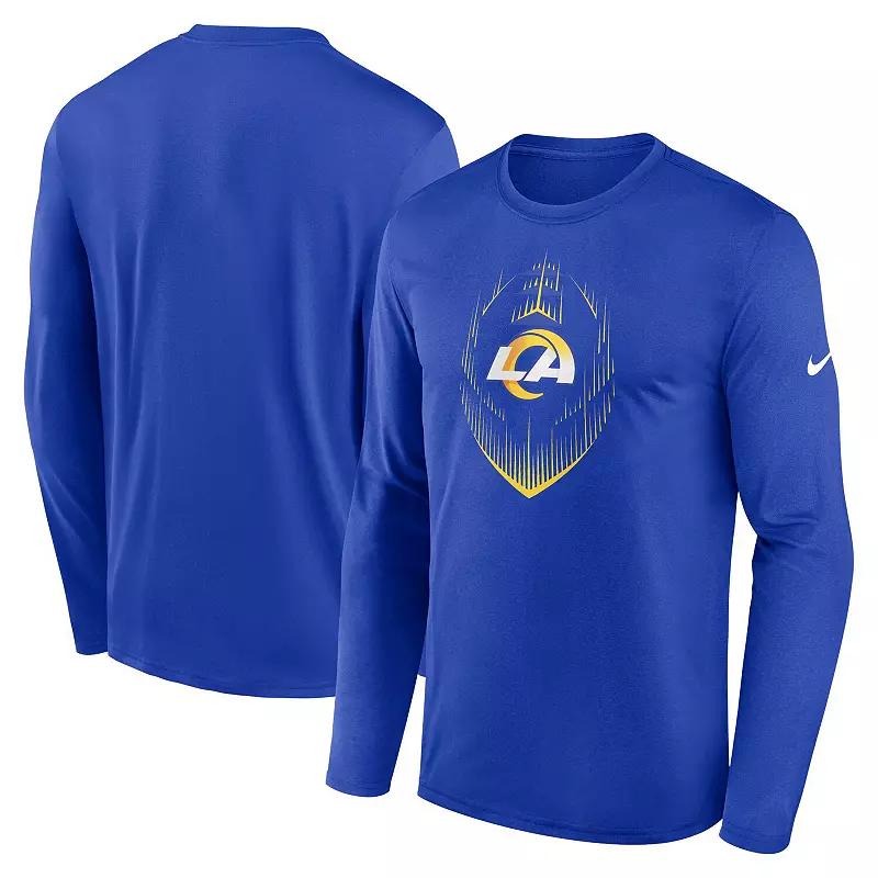 Men's Nike Royal Los Angeles Rams Legend Icon Long Sleeve T-Shirt, Size: Small, Blue Product Image