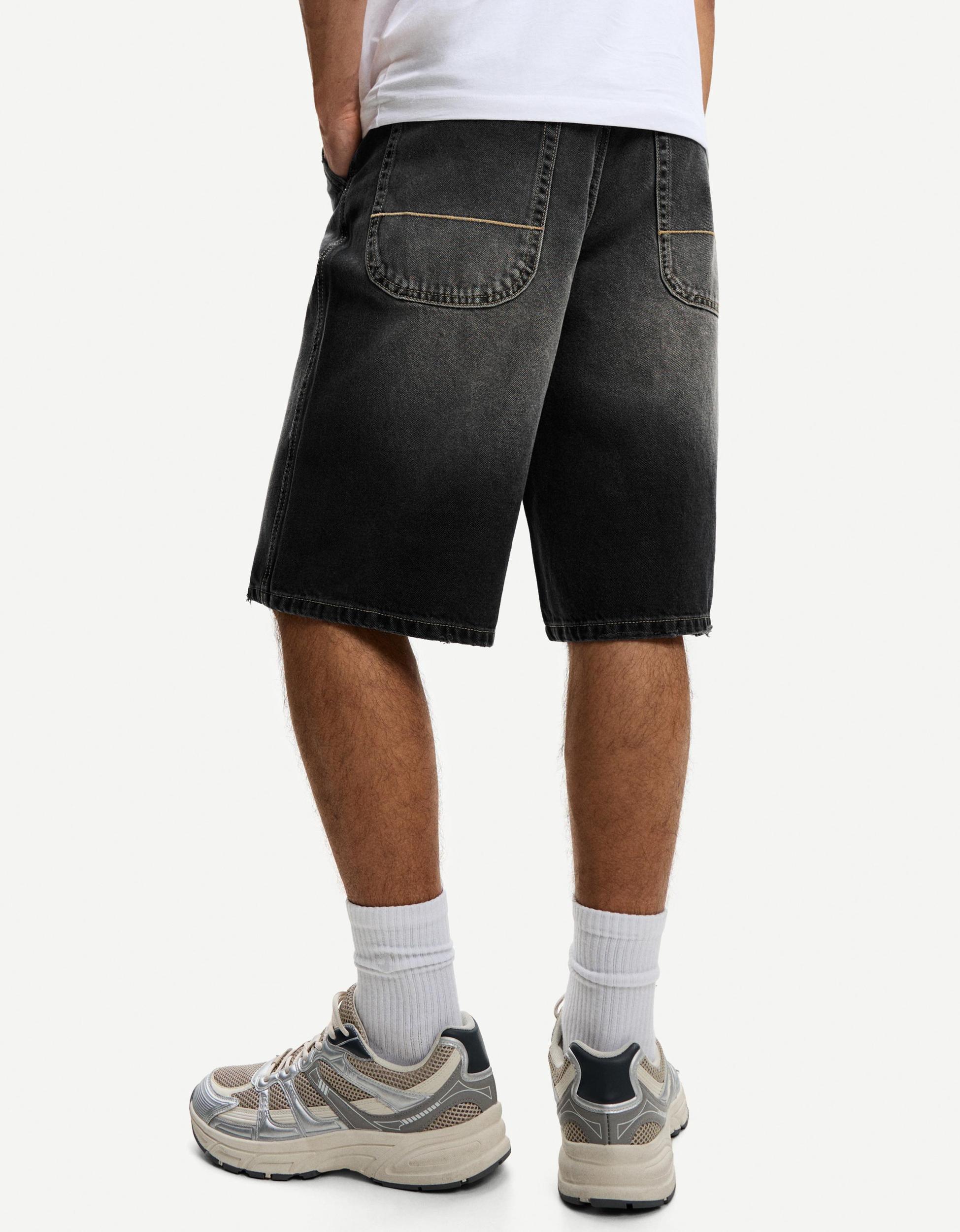 Denim skater Bermuda shorts Product Image