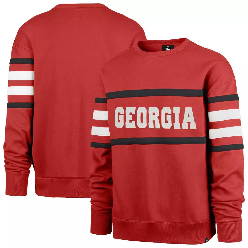 Men's '47 Red Georgia Bulldogs Coaches Collection Pullover Sweatshirt, Size: Large Product Image