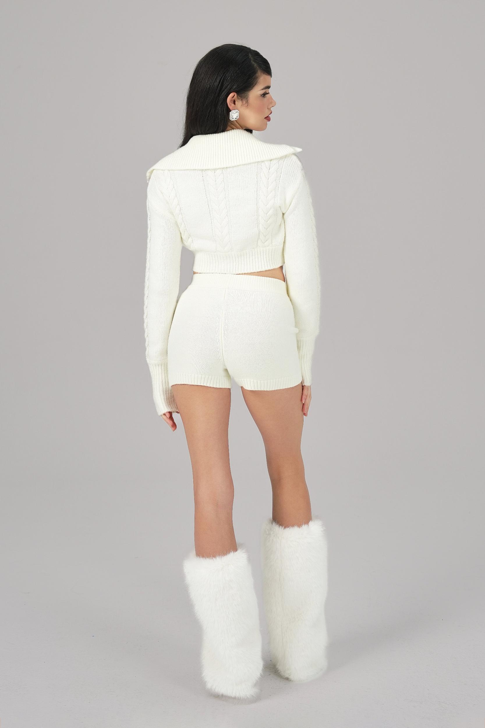 Addison Coat + Scarf Set (White) (Final Sale) Product Image
