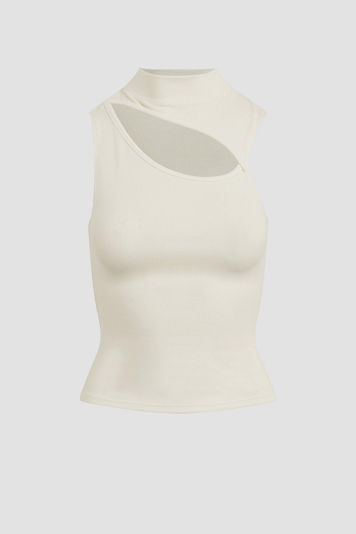 Mock Neck Cut Out Tank Female Product Image