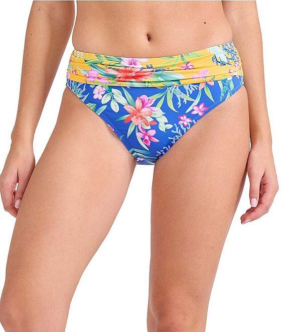 Tommy Bahama Isola Vita Floral Foldover High Waist Swim Bottom Product Image