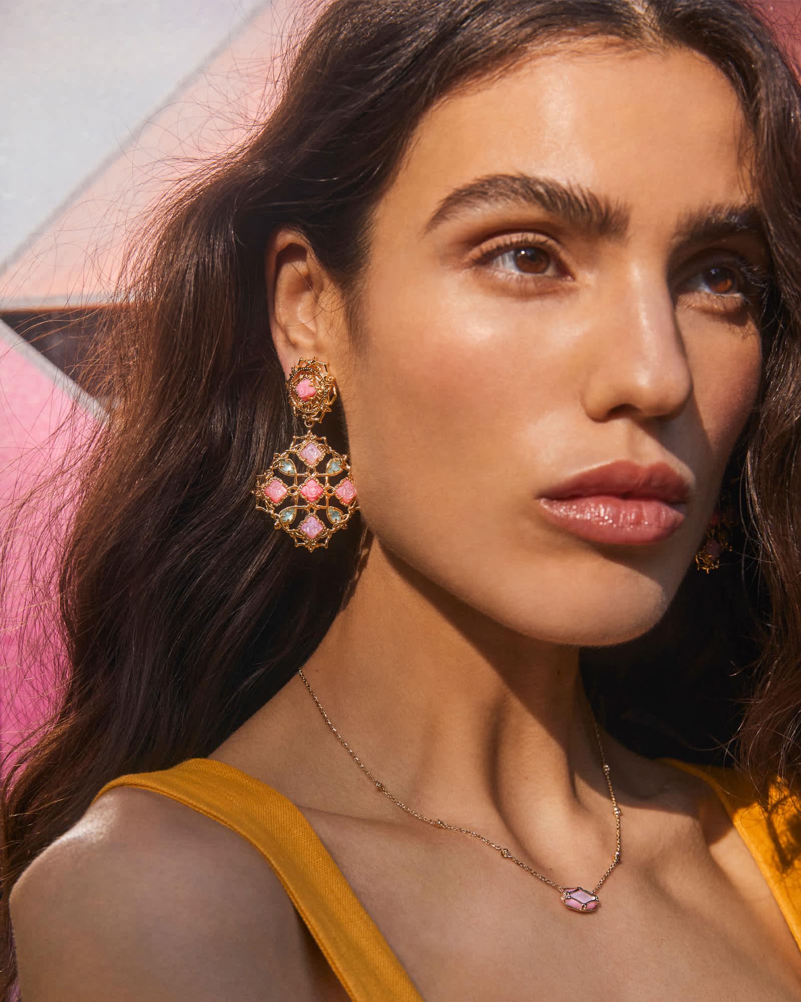 Mallory Rose Gold Multi Strand Necklace Product Image