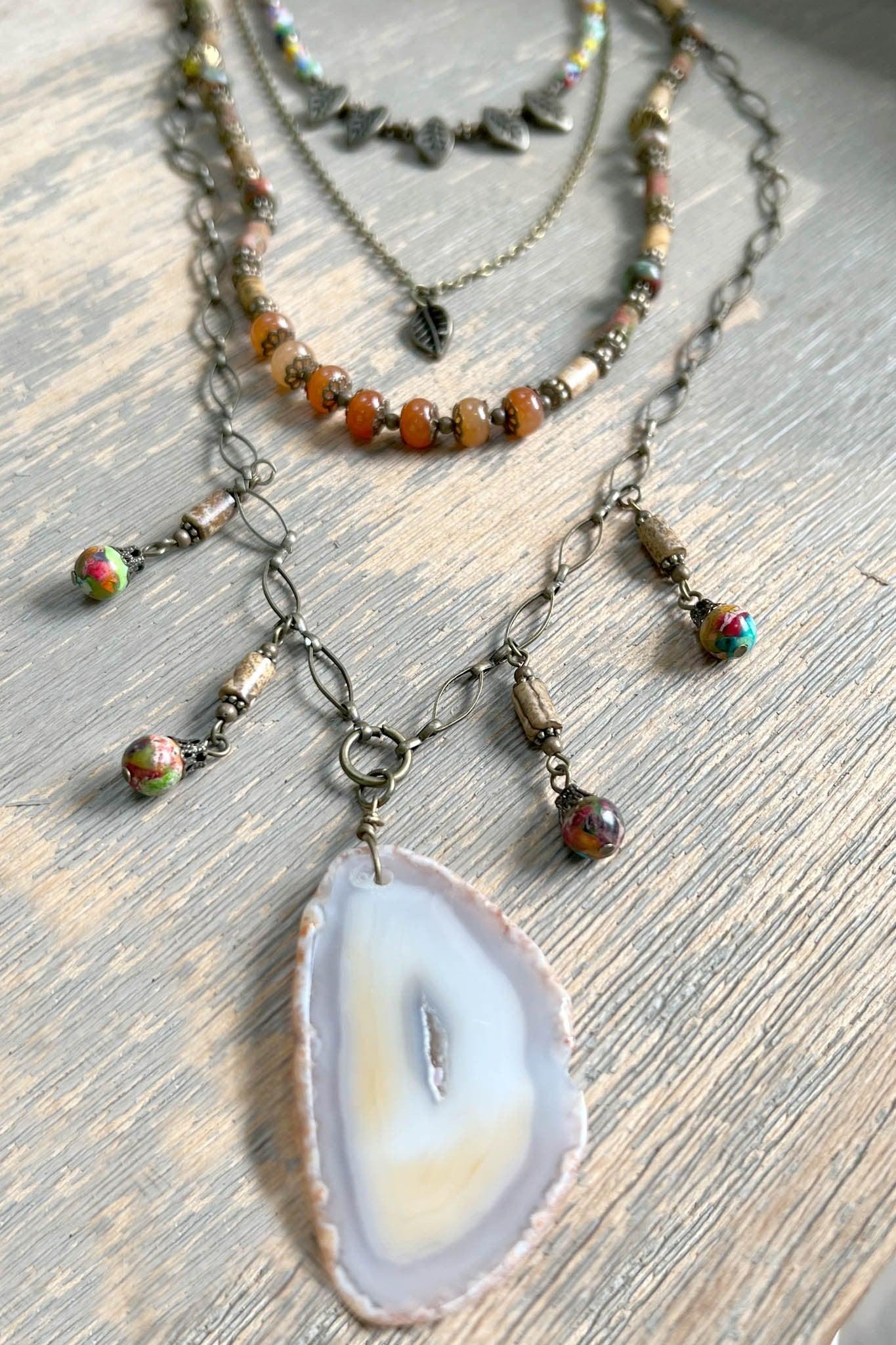 Multi Color Beaded Necklace Product Image