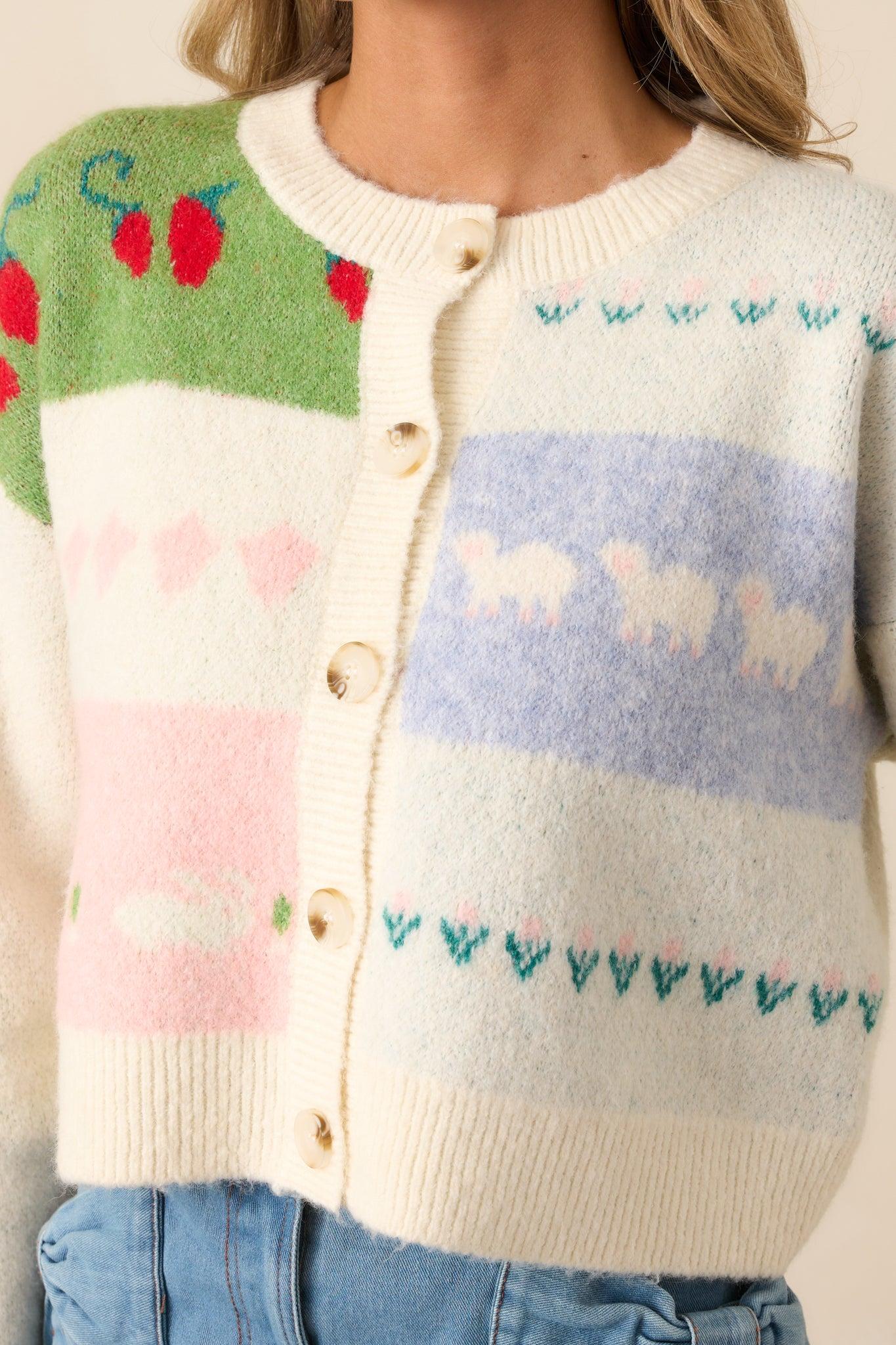 Picture Perfect Ivory Button Front Cardigan Product Image