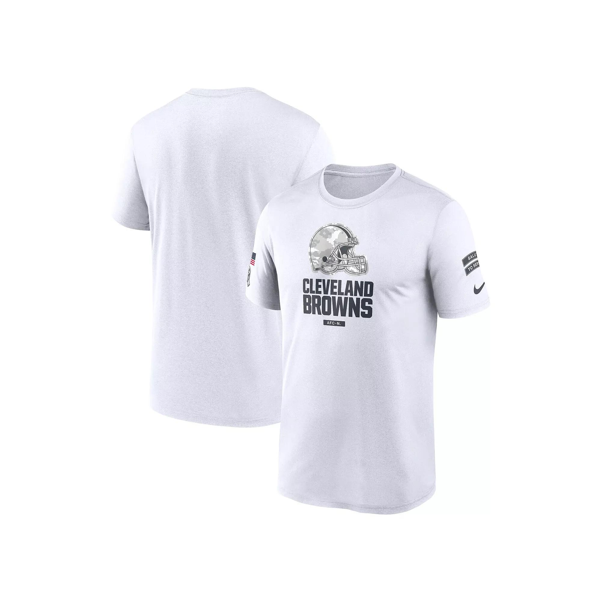 Men's Nike White Cleveland Browns 2024 Salute To Service Legend Performance T-Shirt,  Product Image