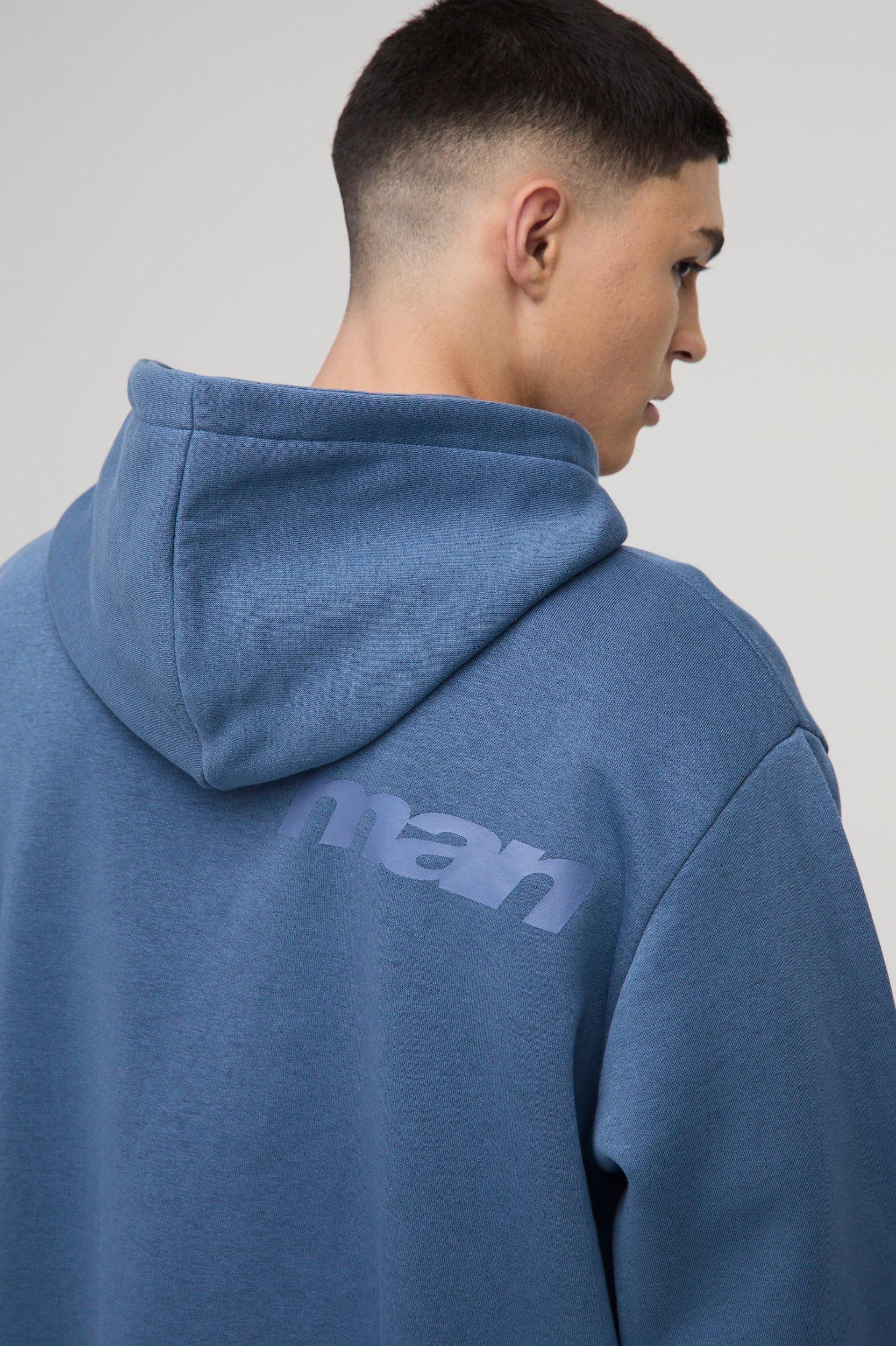 Oversized Boxy Man Zip Through Hoodie | boohooMAN USA Product Image