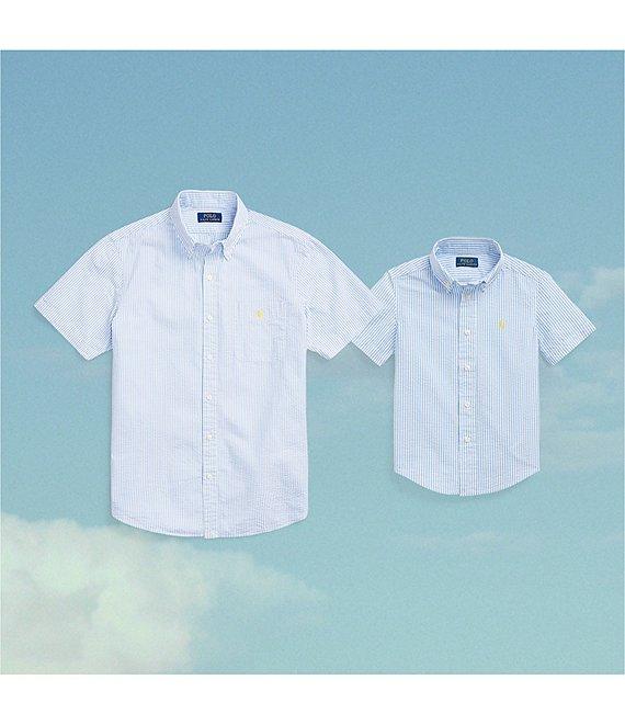 Polo Ralph Lauren RL Prepster Classic Fit Seersucker Short Sleeve Woven Shirt Product Image