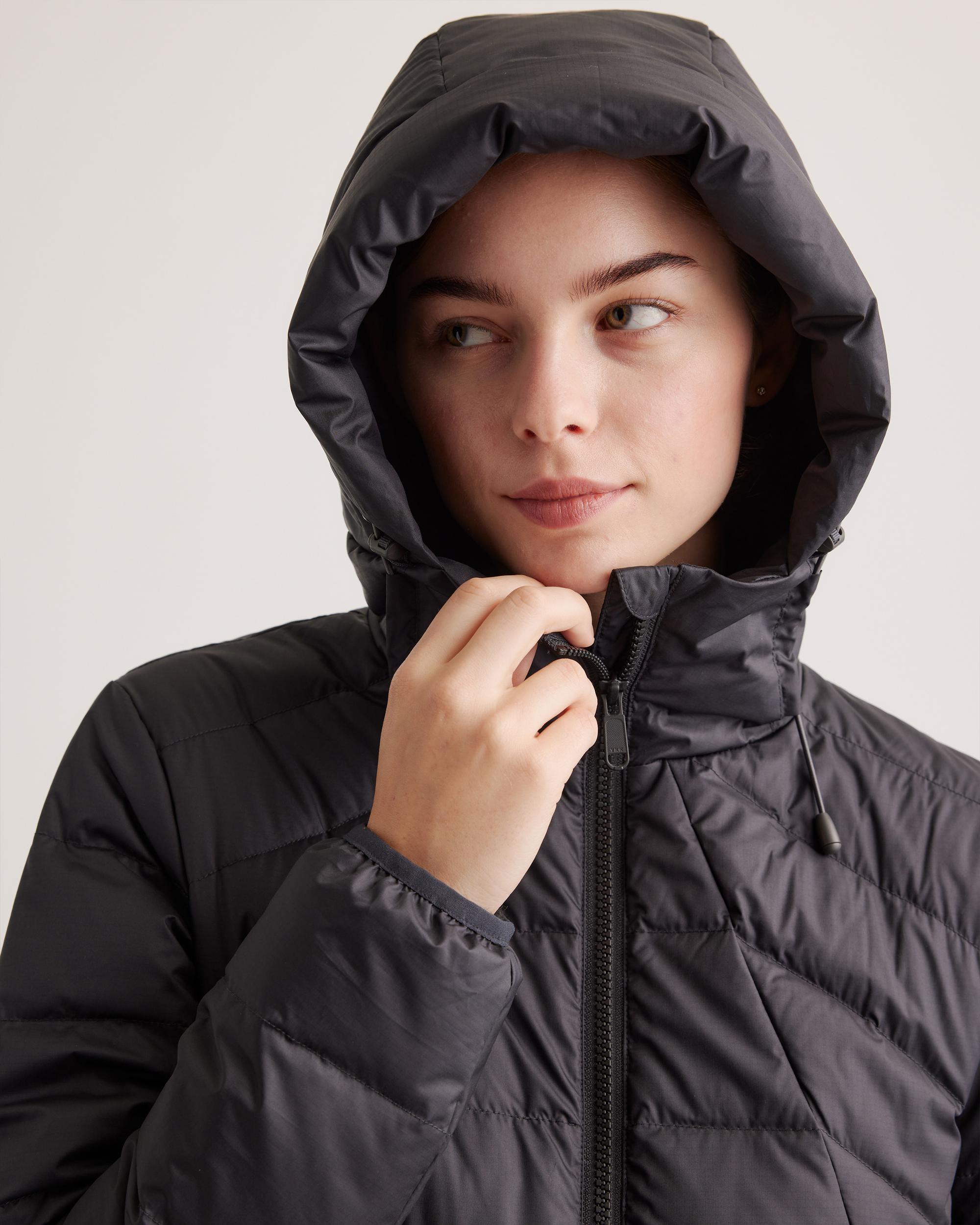Quince | Women's Lightweight Down Packable Puffer Hooded Jacket Recycled Polyester Product Image
