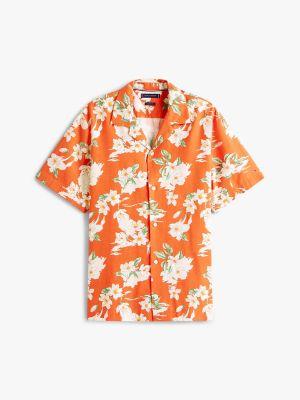 Regular Fit Floral Print Camp Shirt Product Image