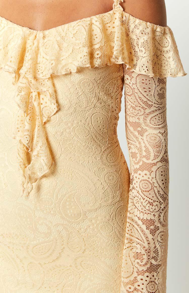 Harlow Cream Lace Mini Dress Product Image